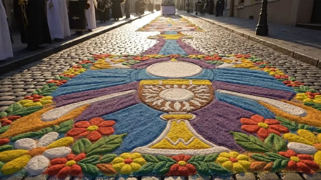 Tapete para festa de Corpus Christi